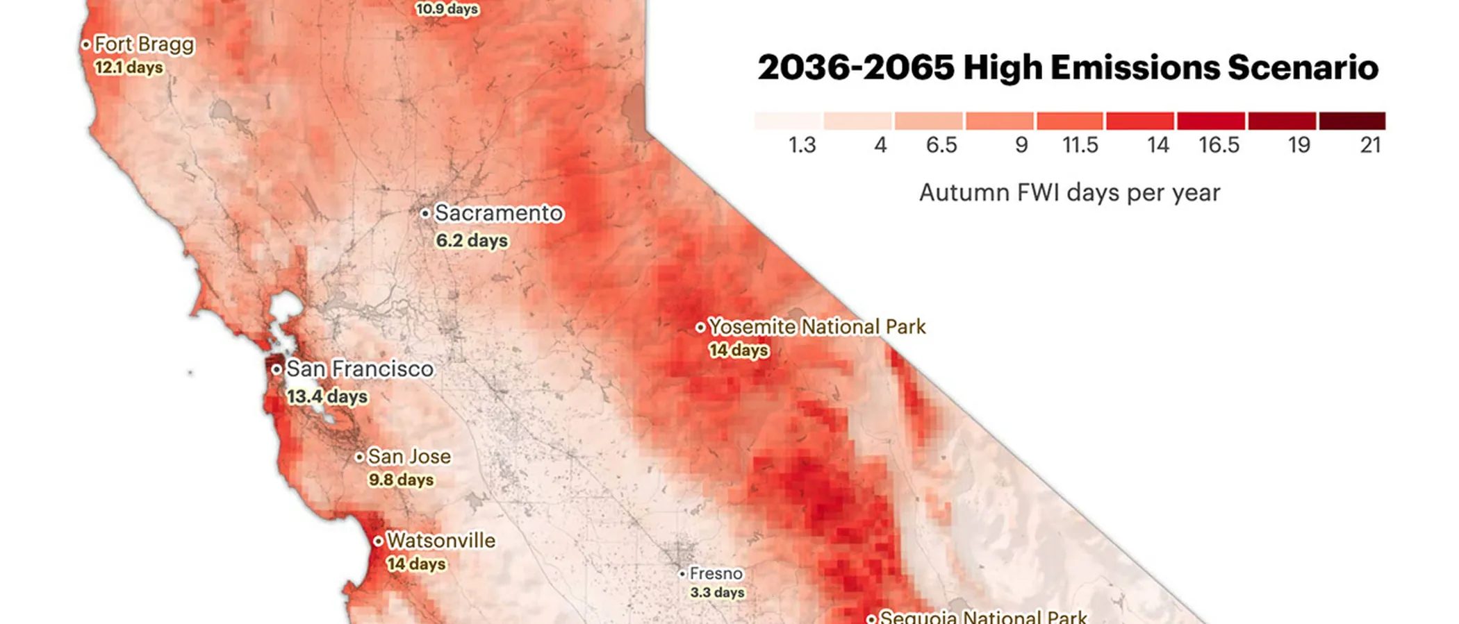 Fire weather risk analysis map showing elevated conditions across the Los Altos Hills foothills and Page Mill corridor